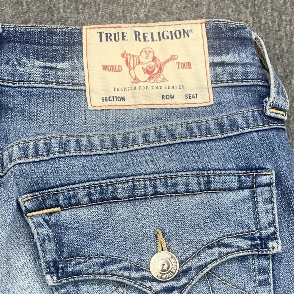 True Religion ROCCO Relaxed Skinny Women's Denim Blue Jeans - Size 31